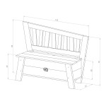 Bancuta mare 2 in 1 Corky din lemn cu depozitare pentru copii Bancuta mare 2 in 1 Corky din lemn cu depozitare pentru copii
